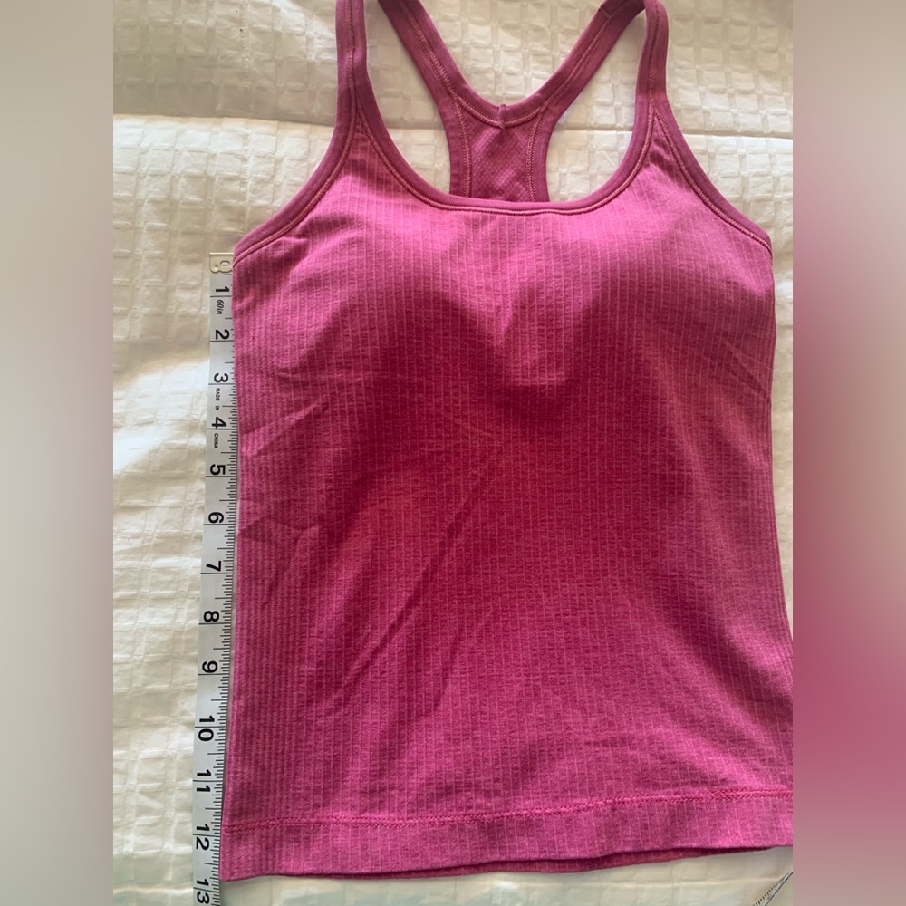 Lululemon Ebb to Street tank size 4 Pink Lychee